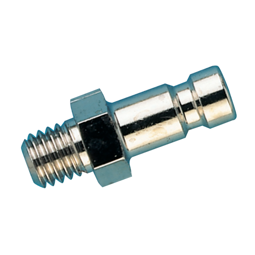 M5 METRIC MALE PLUG BRASS NICKEL