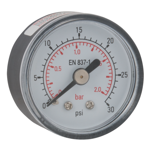 0-15 PSI 40MM ABS GAUGE 1/8