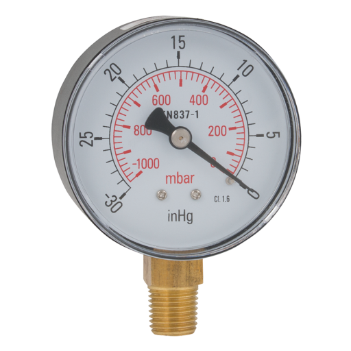 0/-30HG 40MM VACUUM GAUGE 1/8