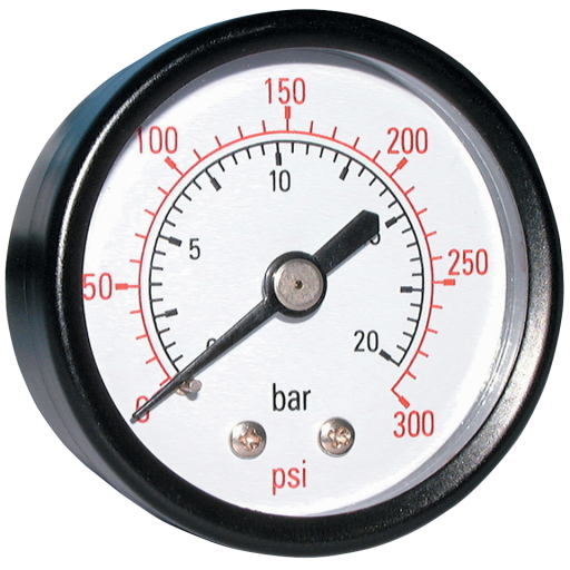 0-15 PSI 50MM STEEL GAUGE 1/8