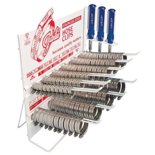 JUBILEE DISPLAY STAND ST.STEEL CLIPS