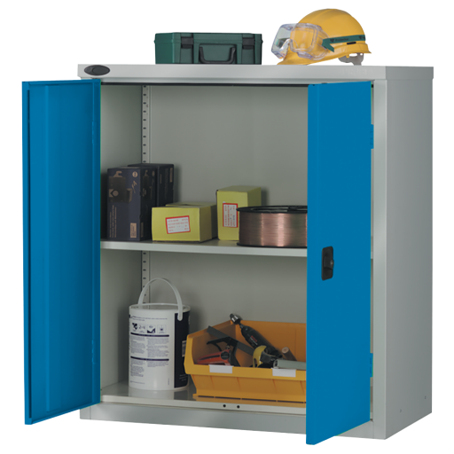 BLUE LOW CUPBOARD 1015X915X460MM