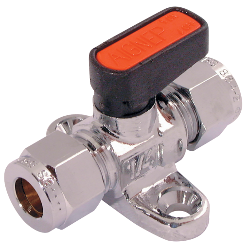 FOOT MOUNT GAS MINI BALL VALVE 8MM