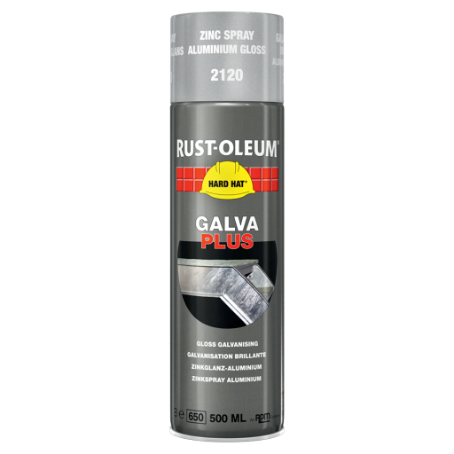 HARD HAT 500ML SPRAY ZINC GLOSS