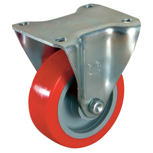 100MM FIXED CASTOR PLATE FTG  POLY