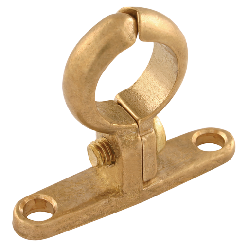 15MM OD PIPE CLIP WALL MOUNT BRASS