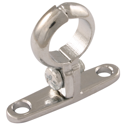 15MM OD PIPE CLIP WALL MOUNT CHROME