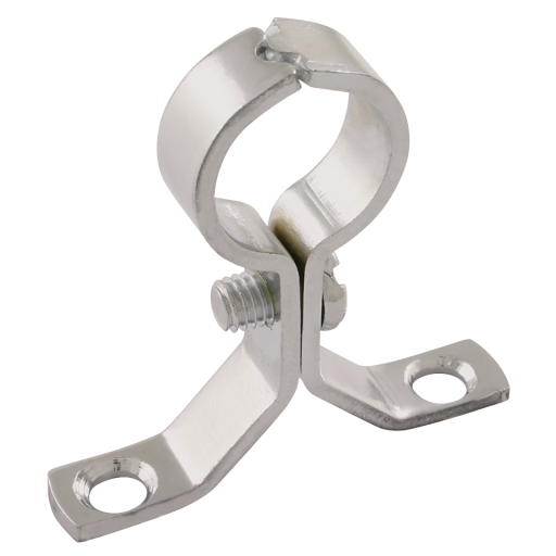 15MM OD PIPE CLIP SCREW-ON CHROME PLATE