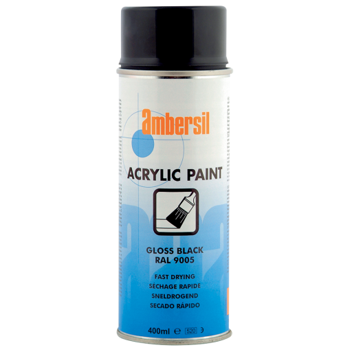 ACR PAINT 400ML GLOSS BLACK RAL9005