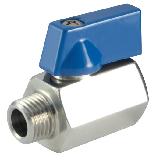 1/4 M/F 316 ST/ST HEX MINI BALL VALVE