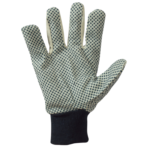 SIZE 9 POLKA DOT COTTON KNITWRIST GLOVES