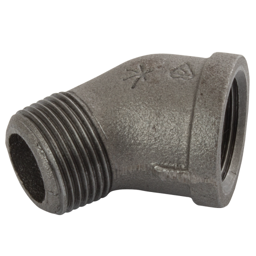 (BS FIG156) MXF BSPT 45  ELBOW 3/8 BLK