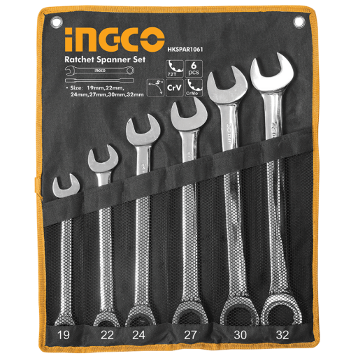 RACHET SPANNER SET  6 PIECES