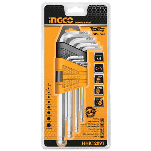 METRIC BALL POINT ALLEN KEY SET  9 PIECE
