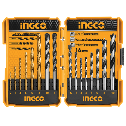 MIXED 16 PCS DRILL BIT SET