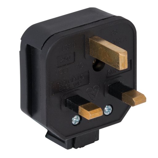 13A 240V BLACK HEAVY DUTY PLUG