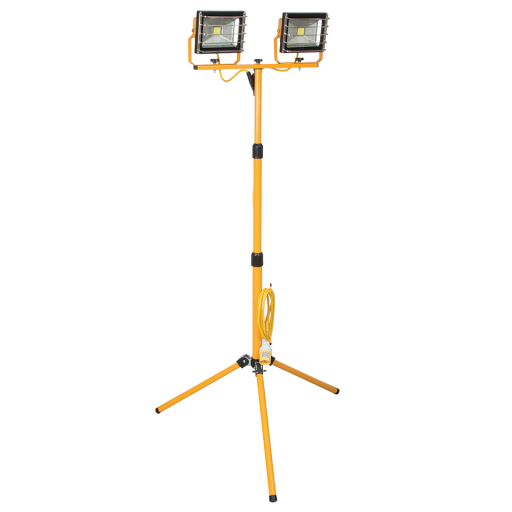 110V TRIPOD LIGHT C/W 2 X 20W LED HEADS