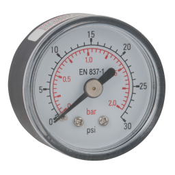 0-15 PSI 40MM ABS GAUGE 1/8