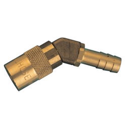 3/8 HT COUPLING VITON 45o BARB