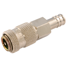 06MM HOSETAIL  COUPLING BRASS NICKEL