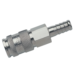 06MM HOSE TAIL   COUPLING BRASS NICKEL