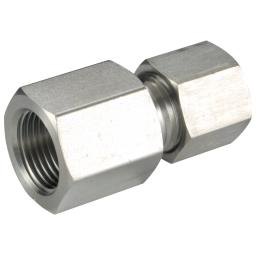 Female Stud Couplings - 316 Stainless Steel DIN 2353 Tube Fittings - L Series, BSPP