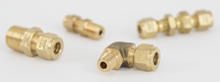 Panam Hydraulic Brass Twin Ferrule Imperial Compression Fittings