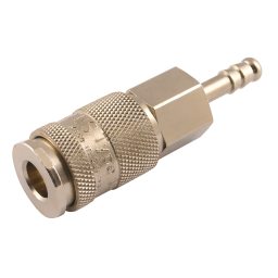 06MM HOSETAIL COUPLING BRASS NICKEL