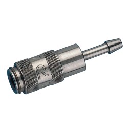 03MM HOSE TAIL COUPLING BRASS NICKEL
