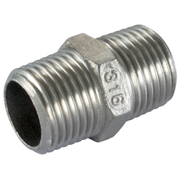 ST.STEEL EQUAL HEX NIPPLE 1/8