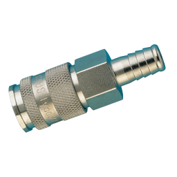 06MM HOSETAIL  COUPLING BRASS NICKEL