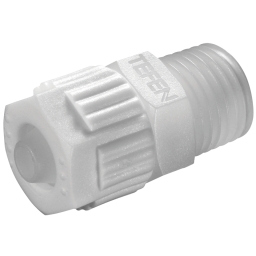 MALE CONNECTOR 6 X 1/8 PVDF