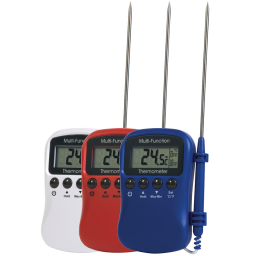 THERMOMETER C/W PROBE AND ALARM (W)