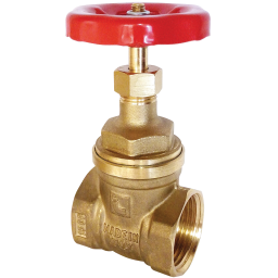 BRASS GATE VALVE FEMALE 1/2 BSP (PN16)