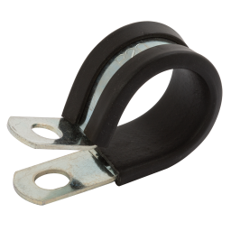 4-5MM 'P' CLIP WITH LINER MILD STEEL