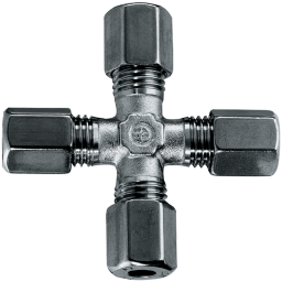 06MM OD EQUAL CROSS ST/ST (S)