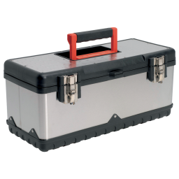 STAINLESS STEEL TOOLBOX 580MM C/W TRAY