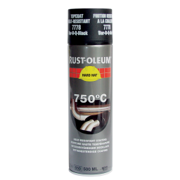 BLACK SATIN GLOSS HEAT RES. PAINT 500ML