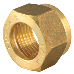 08MM OD COMPRESSION NUT BRASS